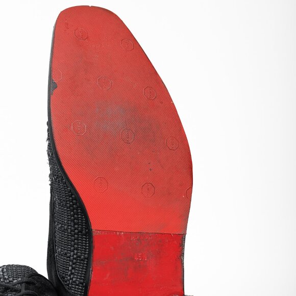 Christian Louboutin Black Multi-Material Greggo Lace Up Derby Shoes - Picture 5 of 10